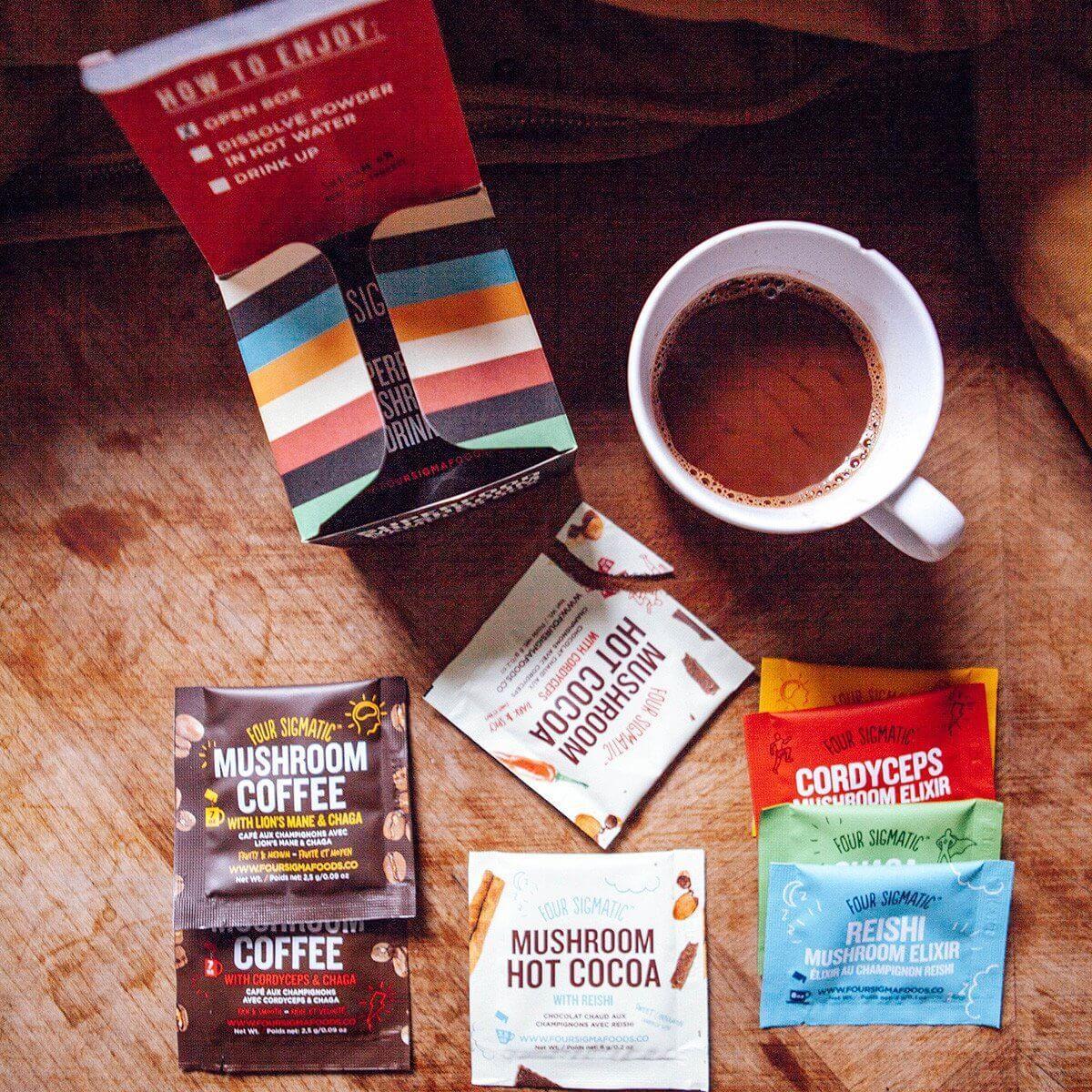 Four Sigmatic gombás kávé variációk Four Sigmatic gombás kávé variációk