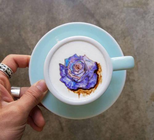 Szirmos virág a kávén Szirmos virág a kávén