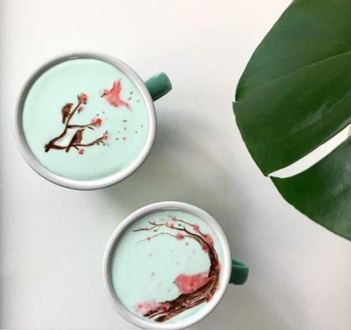 Madárkák csicsregnek a csésze kávén Madárkák csicsregnek a csésze kávén