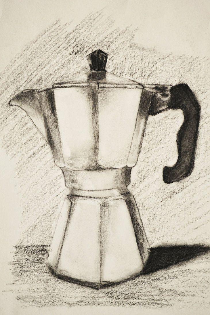 Egy gyönyörű Szarvasi kotyogós kávéfőző rajza Egy gyönyörű Szarvasi kotyogós kávéfőző rajza
