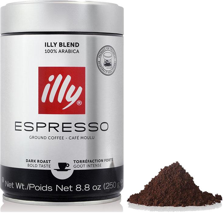 Illy Espresso Black őrölt kávé (0,25kg)  Illy Espresso Black őrölt kávé (0,25kg)